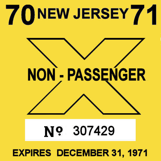 (image for) 1971 New Jersey COMMERCIAL Inspection Sticker